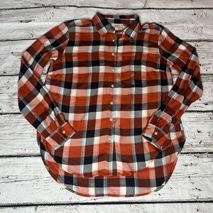 LOFT Plaid Long Sleeve Button Down Shirt Size XS